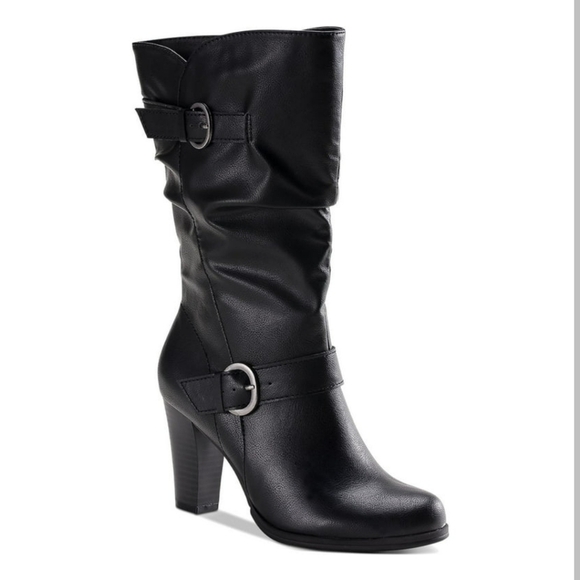 Style & Co. Sachi Women's Faux Leather Mid-Calf Boots Color Black Size 1… - Picture 1 of 5